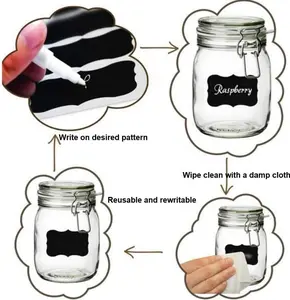 Waterdicht Herbruikbare Verwisselbare Pantry Labels Roll Schoolbord Labels Schoolbord Mason Jar Inblikken Etiketten Voor Manden Opslag Bin