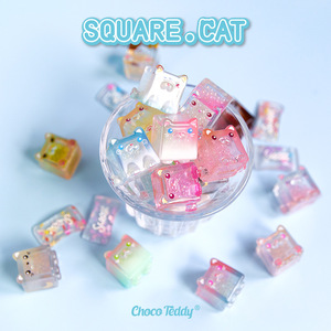 Square Stack Cat 2nd Generation Blind Bag Cute Glitter Night-Light Ice Block Cat Plush Blind Box Ornament for <strong>Friends</strong> - Product Image 2