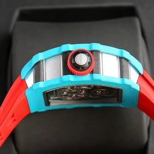 Montre automatique mécanique squelette aérodynamique de luxe pour homme, édition limitée, boîtier bleu et noir, tourbillon, nouvelle collection - Product Image 3