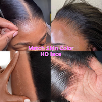 Perruque en cheveux humains vietnamiens doublement étirés, non traités, de haute qualité, avec dentelle HD 4x4, lisses comme des baguettes, vente en gros