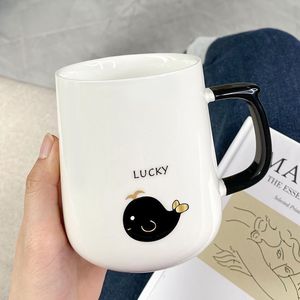 Taza de Cerámica con Tapa y Cuchara <span class=keywords><strong>para</strong></span> Hombre; Taza <span class=keywords><strong>para</strong></span> Agua <span class=keywords><strong>para</strong></span> Uso Doméstico; Juego de Desayuno Lindo y Creativo <span class=keywords><strong>para</strong></span> Parejas - Product Image 6