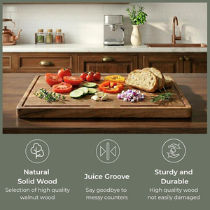 Planche à <span class=keywords><strong>d</strong></span>écouper et à servir en noyer massif de qualité supérieure, certifiée FDA, pour fabricants de cadeaux <span class=keywords><strong>d</strong></span>'entreprise - Product Image 5