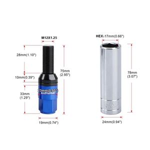 Boulon <span class=keywords><strong>de</strong></span> <span class=keywords><strong>roue</strong></span> <span class=keywords><strong>conique</strong></span> en acier, 20 pièces, écrous <span class=keywords><strong>de</strong></span> <span class=keywords><strong>roue</strong></span> avec capuchons pour boulons et manchons M12 * 1.25 M12 * 1.5 M14 * 1.25 M14 * 1.5 pour BMW - Product Image 6