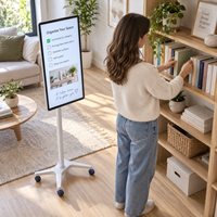 Afficheur numérique intelligent ODM Android avec écran tactile LCD 10 points, interactif vocal, rotatif et intégré pour métro
