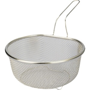 Scolapasta da Cucina - Cestello per Friggere in Acciaio Inox con Manico per Cucinare Verdure, Pesce, Frutti di Mare e Riscaldare Cibi - Product Image 5