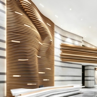 Système de façade à déflecteurs en aluminium ondulé pour revêtement mural extérieur de bâtiments commerciaux modernes