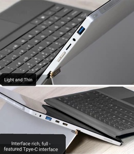 12.3 inç ucuz orta dokunmatik Wifi Tablet ile klavye 2 in 1 taşınabilir Mini dizüstü 4 + 64GB bellek win 10 OS dizüstü - Product Image 4