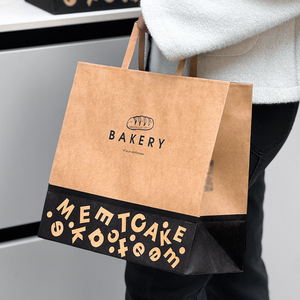 Tùy chỉnh in Túi giấy <span class=keywords><strong>Kraft</strong></span> Nâu phân hủy sinh học cho Bánh Mì Bánh mì baguette bánh sandwich <span class=keywords><strong>Donut</strong></span> - Product Image 3