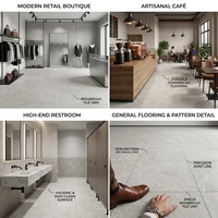 Carreaux de sol en céramique effet pierre naturelle aspect calcaire finition mate rustique pour projets de villas et d'hôtels (vente en gros)