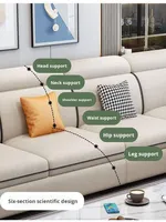 Sofá Moderno Minimalista de Tela para Sala de Estar, Económico, para Apartamentos Pequeños, Resistente a Arañazos de Gatos, Lavable, con Esponja Tecnológica