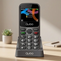 Teléfono para Personas Mayores Odm 4G Linux con Pantalla Grande en Español, Diseño de Barra, Base de Carga, Botones Grandes, Voz HD, Doble SIM, Linterna y Radio FM