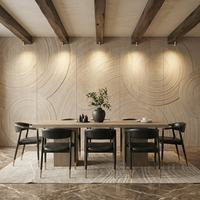 Panneau mural décoratif en bois à rainures ondulées, panneau mural texturé 3D pour la rénovation intérieure