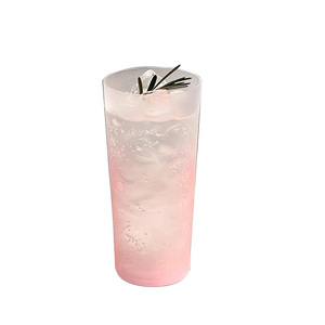 Stile <span class=keywords><strong>giapponese</strong></span> glassato <span class=keywords><strong>rosa</strong></span> gradiente tazza di acqua Collins tazze di succo freddo dritto bicchiere per bevande - Product Image 6