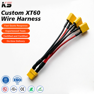 Câble de charge parallèle personnalisé XT60 1 à 3 pour pack de batteries LiPo, adaptateur de charge rapide, alimentation pour drone et voiture RC - Product Image 1