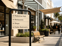 Panneau LED autoportant en aluminium Serenasign personnalisé pour hôpitaux et parkings, signalétique extérieure
