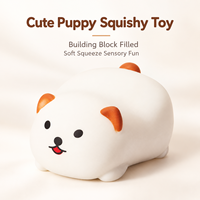 Jouet sensoriel anti-stress en forme de chiot mignon en blocs de construction, à presser, pour enfants de 5 à 7 ans, vente en gros