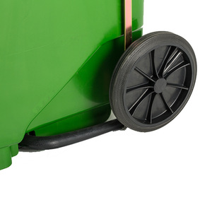 Contenedor de Basura para Exteriores de 240L, Rectangular, de Plástico, Color Verde, con Ruedas y Tapa, de Accionamiento con Pedal, para Uso en Exteriores - Product Image 2