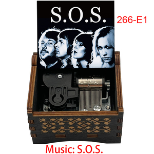Boîte à musique vintage SOS, groupe <span class=keywords><strong>ABBA</strong></span>, 18 notes, manivelle/manivelle, mouvement vintage, durée sonore de 15 secondes, cadeaux spéciaux - Product Image 3