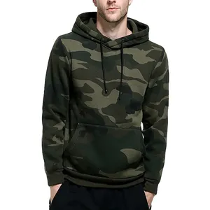 Wholesale oem high fashion black camo casual men's wear pullover hoodie
