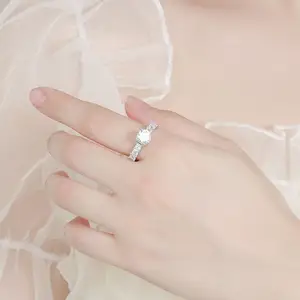 Wholesale Of 925 Sterling Silver Rings By Manufacturers Sparkling Zircon All Crystal Diamond Engagement Rings Jewelry For Women
