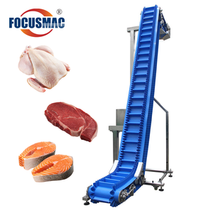 Waterdichte hellende transportband met zelfreinigende PU-band - Ontworpen voor het hanteren van snacks en voedsel - Product Image 1