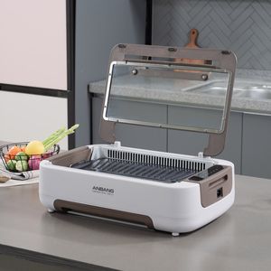 Электрический гриль-шашлычница ANBANG с функцией отвода жира, бытовая, для барбекю, большая, 1200 Вт+ - Product Image 3