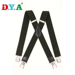 Sangle colorée personnalisée pour hommes adultes en forme de X 4 pinces métalliques bretelles élastiques ceintures pour pantalons - Product Image 6