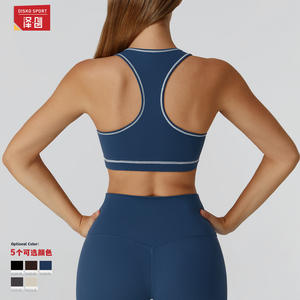Soutien-gorge de sport Disko Sport Color Block Yoga Bra, bonnet moyen, bonnet intégral, en nylon et élasthanne, pour la course à pied et les entraînements en extérieur - Product Image 3
