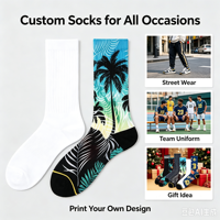 Chaussettes de sport vierges imprimables pour hommes et femmes, chaussettes de sport à semelle renforcée personnalisables par sublimation, vente en gros ODM