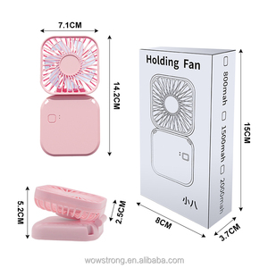 Hand Held Fan Rechargeable Mini Fan Portable Battery 3 Speed Table Small Desk Cordless Folding Fan Summer Gifts for Women - Product Image 1