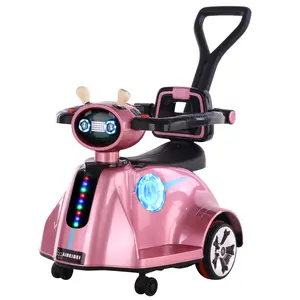 LED Cool Water Lamp Design Baby Battery Car Toys 2 Motors 360 Degree Arbitrary Rotation Girls Electric Children's Ride On Cars