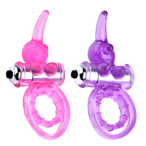 Groothandel Zachte Tpe Volwassen Seksproducten Generatie Haarfunctie Mannelijke Delay Lock Ring Met Konijn & Vlinder Vibratie Voor Mannen - Product Image 5