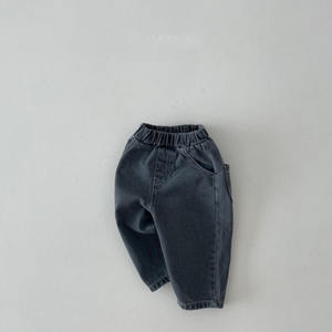 Celana Denim Pinggang Elastis untuk Bayi Laki-laki dan Perempuan, Celana Denim Pinggang Elastis Warna Biru Hitam untuk Bayi Baru Lahir - Product Image 4