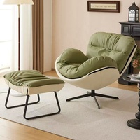 Canapé inclinable moderne et décontracté, fauteuil à bascule, structure en acier inoxydable, fonction canapé-lit, mousse à mémoire de forme, pour hôtel, chambre, appartement, extérieur