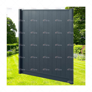 Alluminio esterno scherma traliccio cancelli elettrico telecomando grigio nero per il <span class=keywords><strong>Patio</strong></span> del cortile servizio di modellazione 3D incluso - Product Image 1