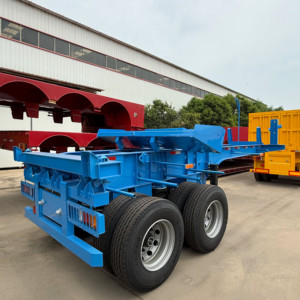 Giá Thấp Xương 40ft 50T Thép Vận Chuyển <span class=keywords><strong>Container</strong></span> <span class=keywords><strong>Chassis</strong></span> 2 Trục Trailer Bán Cho Bán Xe Tải Rơ Moóc - Product Image 2