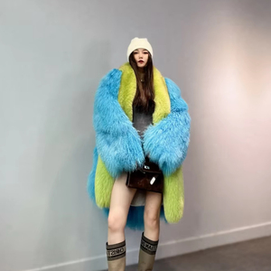 겨울 유행 숙녀 정품 티베트 양고기 모피 코트 여성 여우 모피 플러스 사이즈 재킷과 진짜 몽골 울 모피 코트 - Product Image 2