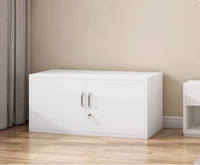 Armoire métallique imprimée à 3 portes avec 1 armoire de sécurité intérieure pour la maison, le bureau, le salon, la chambre ou l'école - Meuble polyvalent
