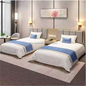 Economical 3 Star Hotel Bedroom Furniture Set Complete Twin <b>Double</b> <b>King</b> <b>Bed</b> with Soft Headboard Nightstand TV Cabinet Closet - Product Image 3