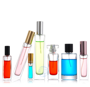 Wholesale customization of high-quality perfume glass bottle pump sprayer rectangle glass perfume bottle