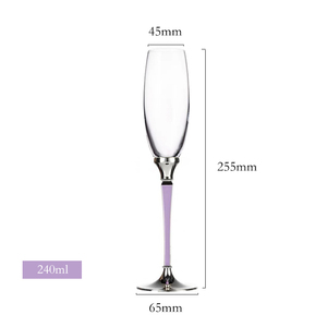 <strong>Champagne</strong> <strong>Flutes</strong> Glass Type and Stocked Feature <strong>Champagne</strong> Glasses Colored Stem - Product Image 5
