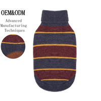 Tenues et accessoires de vêtements pour animaux de compagnie à blocs de couleur à rayures Vêtements d'hiver pour animaux de compagnie pour chats Vêtements pour chiens préférés des vendeurs
