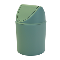 Poubelle à couvercle roulant DONDOLINA en PP, 6 L, verte saturée, avec couvercles