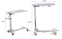 Table debout d'hôpital de source directe table de chevet réglable portative médicale avec des roues pour la table de lit de lit d'hôpital
