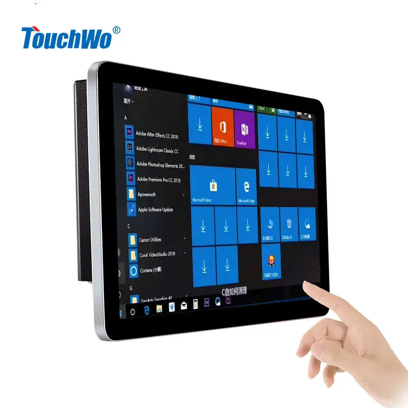 TouchWo Monitor personalizable portátil multitáctil 7 10 pulgadas pantalla táctil capacitiva TFT LCD pantalla táctil PoE