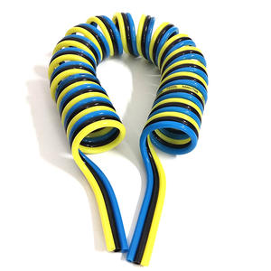 Toptan yüksek basınçlı PU ikiz geri tepme Spiral pnömatik hortum 8mm PU çok sıralı bobin tüp hava ve sıvı için - Product Image 4