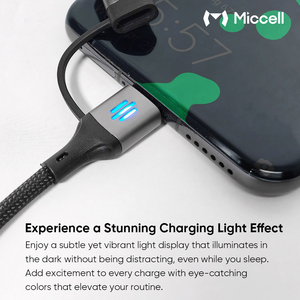 Câble de charge rapide Miccell en gros 4-en-1 USB-C <span class=keywords><strong>vers</strong></span> USB-C, câble de données tressé pour iPhone, Xiaomi - Product Image 5