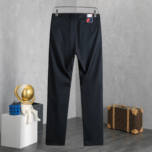 MUTIAN <span class=keywords><strong>Pantaloni</strong></span> da <span class=keywords><strong>Uomo</strong></span> Business Primaverili ed Estivi Morbidi di Alta Gamma Versatili Classici a Gamba Dritta <span class=keywords><strong>Elasticizzati</strong></span> Tinta Unita Casual #RL-056 - Product Image 5