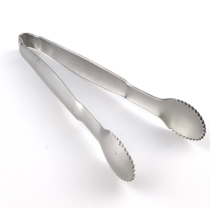 DFT06-1 Mini <b>Serving</b> <b>Tongs</b> 5-Inch Stainless Steel Small Appetizer <b>Tongs</b> with Teeth - Product Image 1