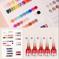 Set de Esmalte de Uñas Vegano de Marca Privada AS 120 Colores, Esmalte de Gel Semipermanente de 15 ml, Kit de Barniz de Uñas